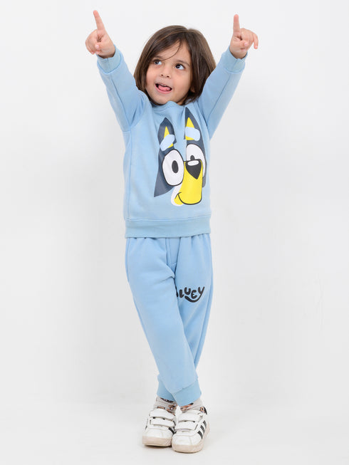 Bluey Themed Fleece Suit (Sky Blue)